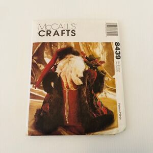 CUT Vintage 90s Sewing Pattern McCalls Crafts 8439 Father Christmas Doll